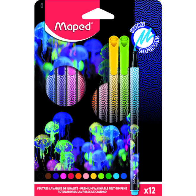 Viltstift Maped Deepsea Paradise set à 12 kleuren
