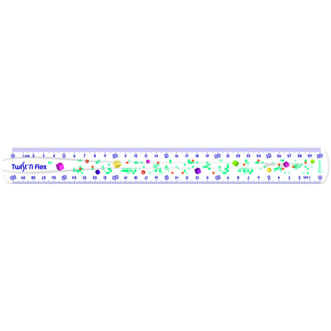 Liniaal Maped Pixel Party Twist 'n Flex 30cm transparant