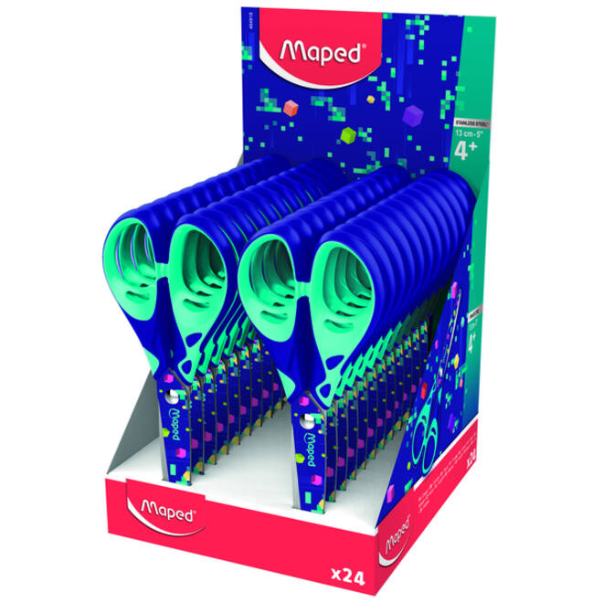 Schaar Maped Pixel Party 13cm display à 24 stuks