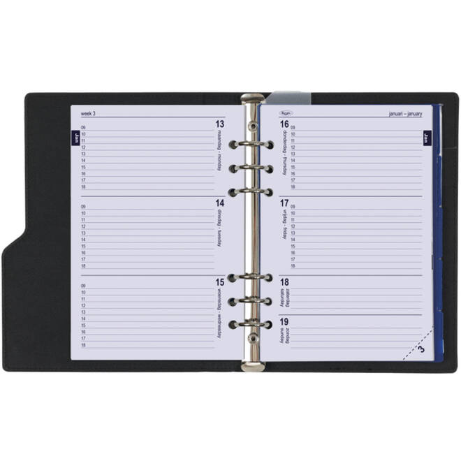 Organizer Kalpa Clipbook A5 inclusief agenda 2025-2026 7dagen/2pagina's nerf zwart