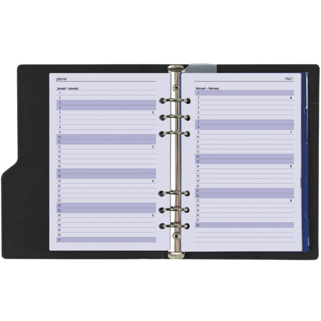 Organizer Kalpa Clipbook A5 inclusief agenda 2025-2026 7dagen/2pagina's nerf zwart