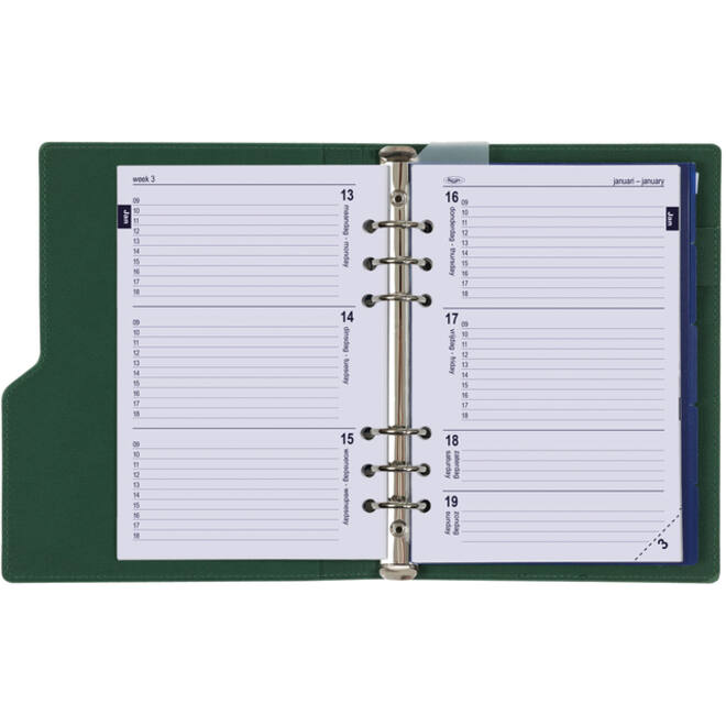 Organizer Kalpa Clipbook A5 inclusief agenda 2025-2026 7dagen/2pagina's groen