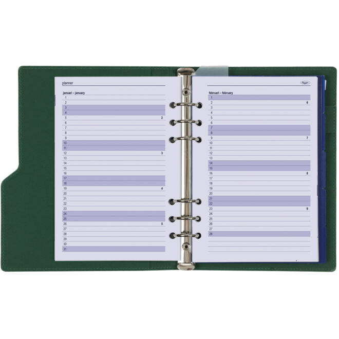 Organizer Kalpa Clipbook A5 inclusief agenda 2025-2026 7dagen/2pagina's groen