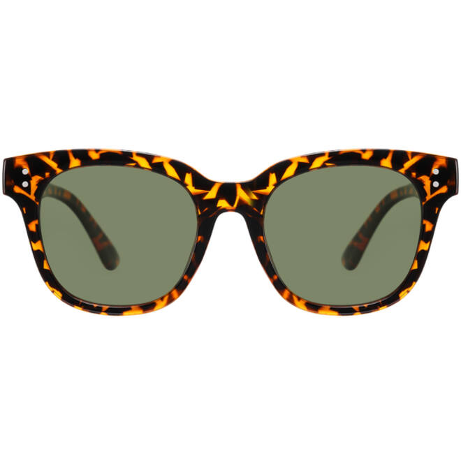Zonnebril Montana met groen G15 gepolariseerd glas glans turtle