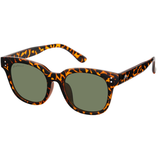 Zonnebril Montana met groen G15 gepolariseerd glas glans turtle