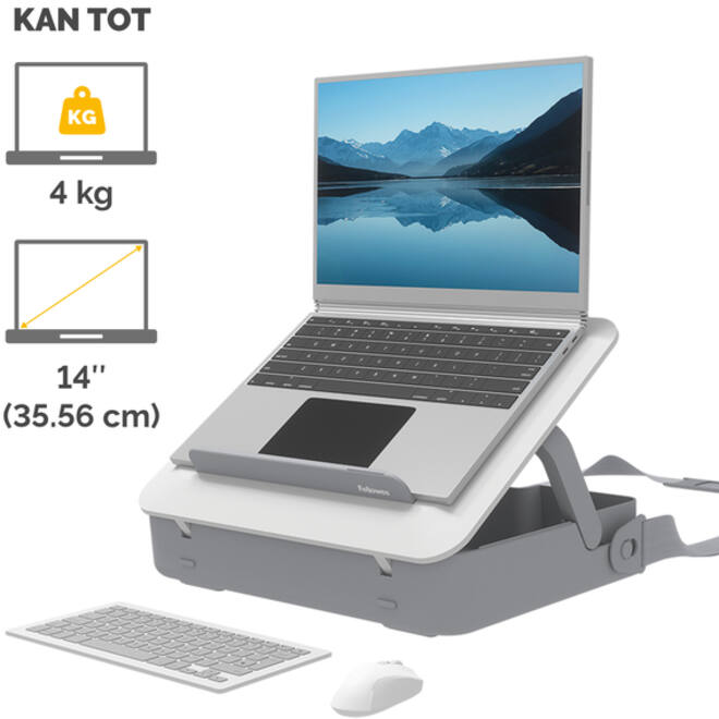 Laptopstandaard Draagtas Fellowes Breyta wit