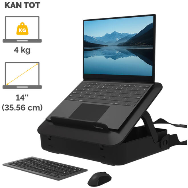 Laptopstandaard Draagtas Fellowes Breyta zwart