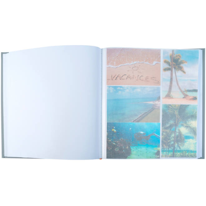 Fotoalbum Exacompta 29x32cm 60 witte pagina's Ellipse grijs