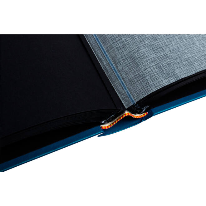 Fotoalbum Exacompta 29x32cm 60 zwarte pagina's Néo Déco blauw