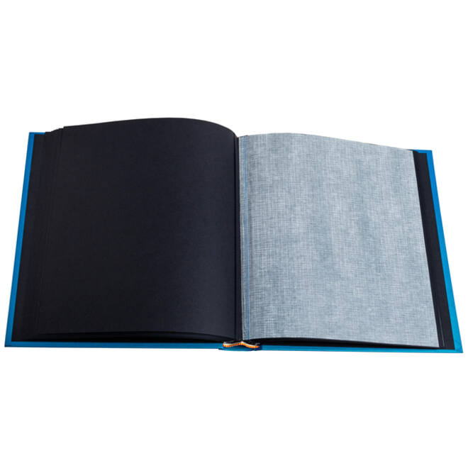 Fotoalbum Exacompta 29x32cm 60 zwarte pagina's Néo Déco blauw