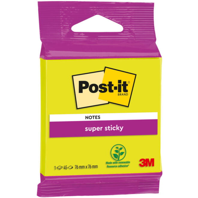 Memoblok 3M Post-it 6920 SS 76x76mm ass. kleur