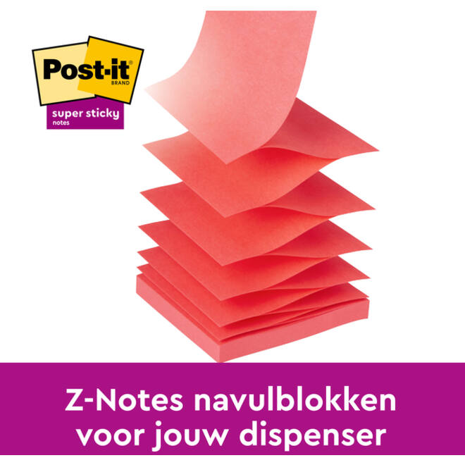 Memoblok Post-it 3M Z-Note R330 Super Sticky 76x76mm Carnival