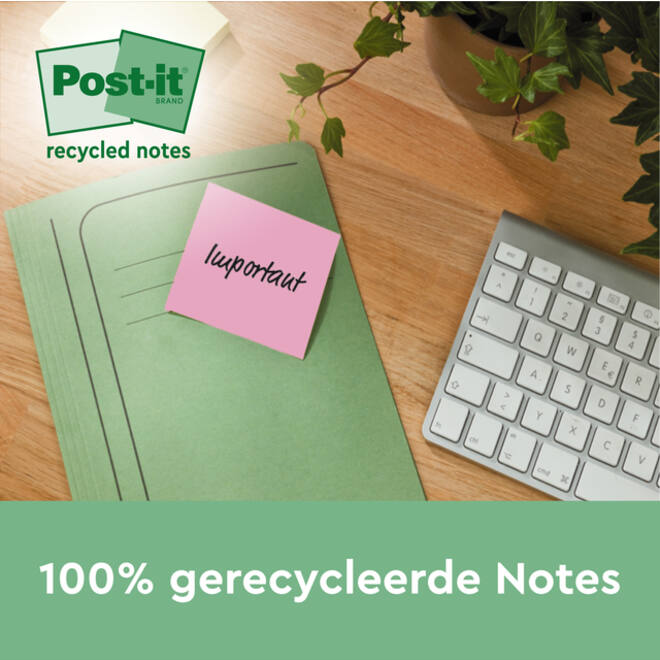 Memoblok 3M Post-it 622 RSS3COL 47.6x47.6mm assorti kleur