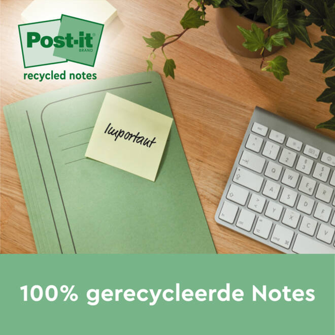 Memoblok 3M Post-it 622 RSS3CY 47,6x47,6mm geel