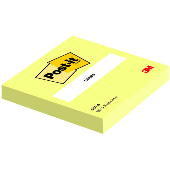 Memoblok 3M Post-it 6820 76x76mm Notes Canary Yellow
