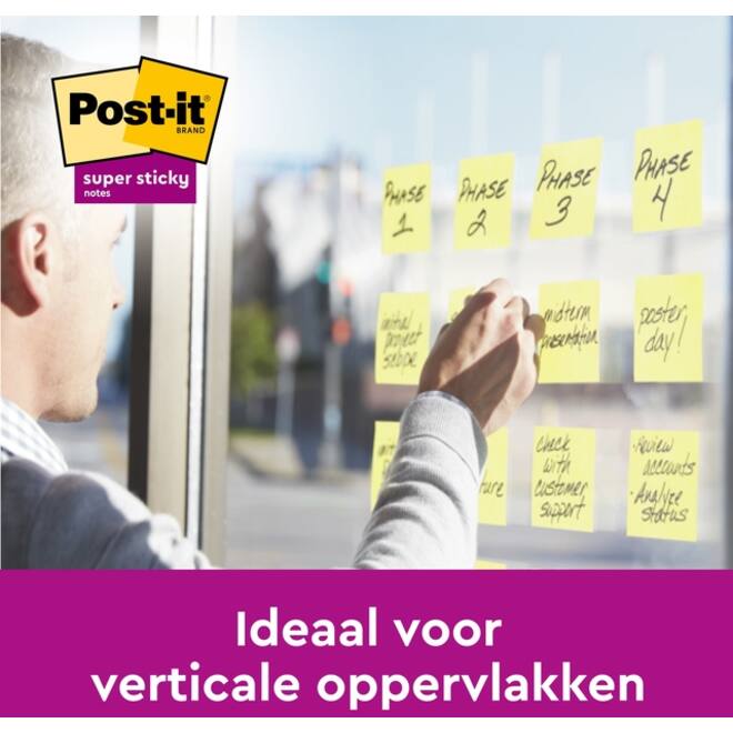 Memoblok 3M Post-it 654 RSSCOL 76x76mm geel 3+1 gratis