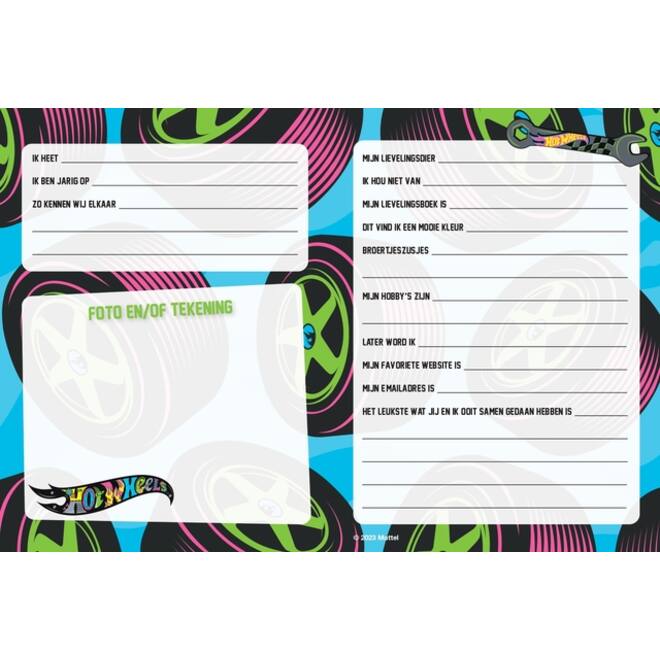 Vriendenboek Interstat Hot Wheels