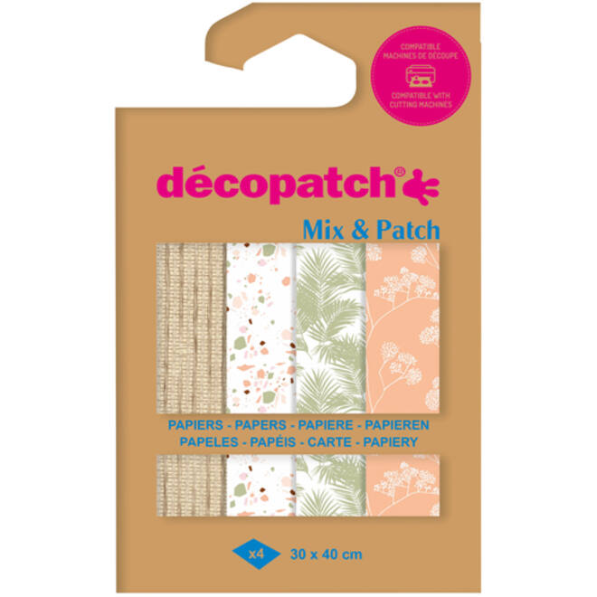 Hobbypapier Décopatch 30x40cm set à 4 vel thema Terracotta