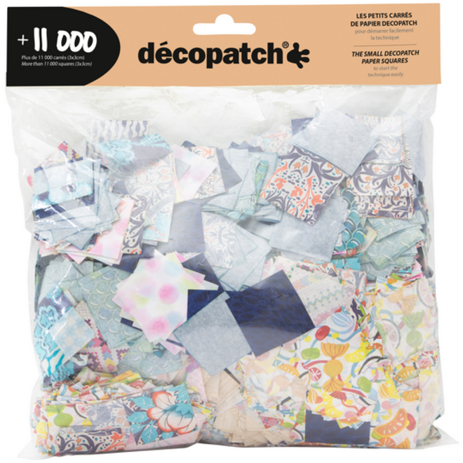 Hobbypapier Décopatch 3x3cm set à 11.000 stuks assorti