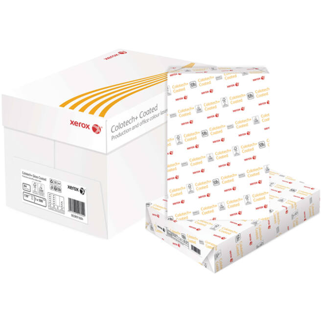 Laserpapier Xerox Colotech+ glossy coated A4 170gr wit 250vel