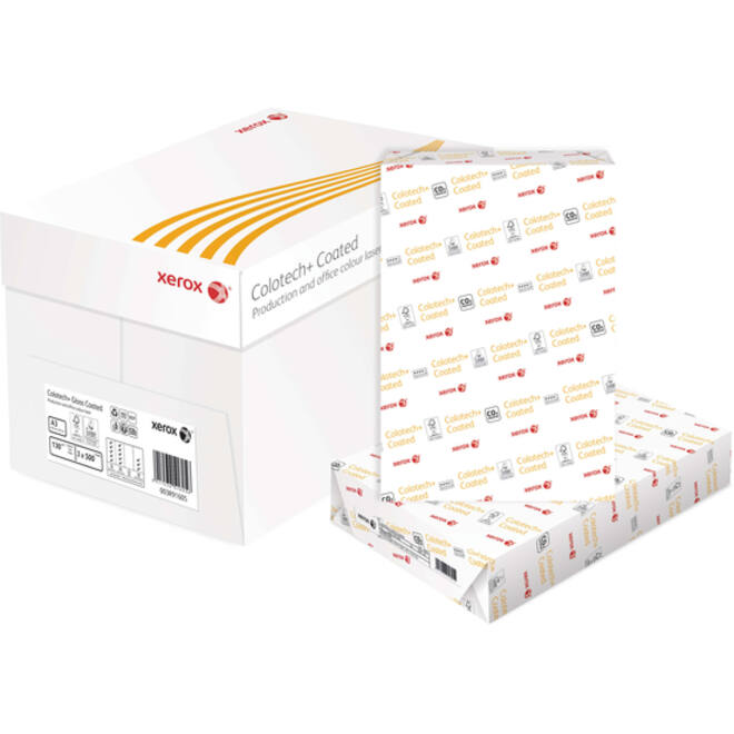 Laserpapier Xerox Colotech+ glossy coated A3 170gr wit 250vel