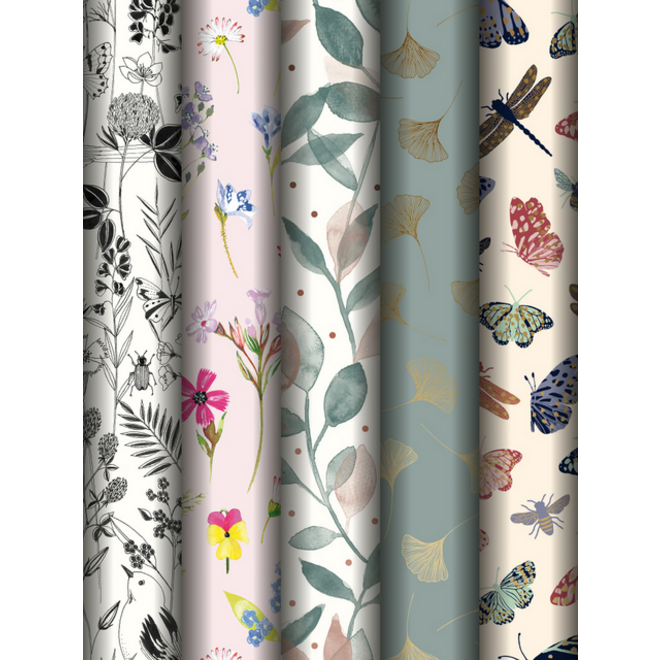 Inpakpapier Stewo Classic Bouquet 200x70cm assorti