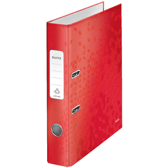 Ordner Leitz WOW 180 gelamineerd 50mm A4 rood