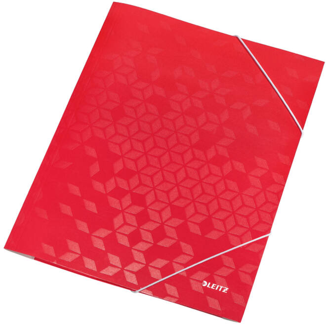 Elastomap Leitz WOW A4 3 kleppen rood