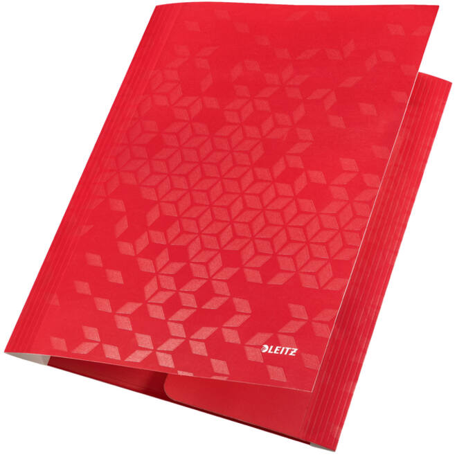 Elastomap Leitz WOW A4 3 kleppen rood