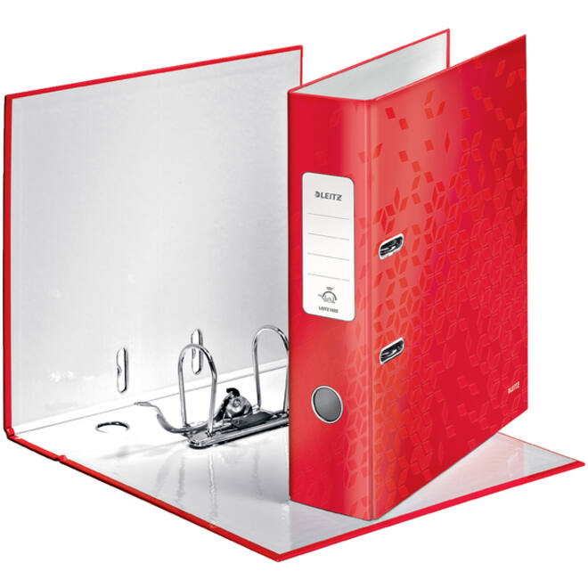 Ordner Leitz WOW 180 gelamineerd 85mm A4 rood