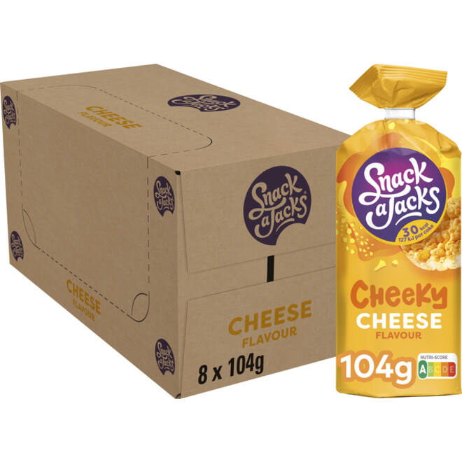Rijstwafel Snack-a-Jacks cheese pak 104 gram