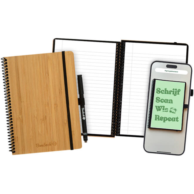 Notitieboek Bambook Classic hardcover A5 lijn 40 pagina's uitwisbaar
