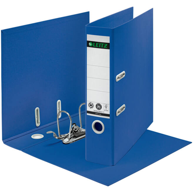 Ordner Leitz 180° Recycle 80 mm karton A4 blauw