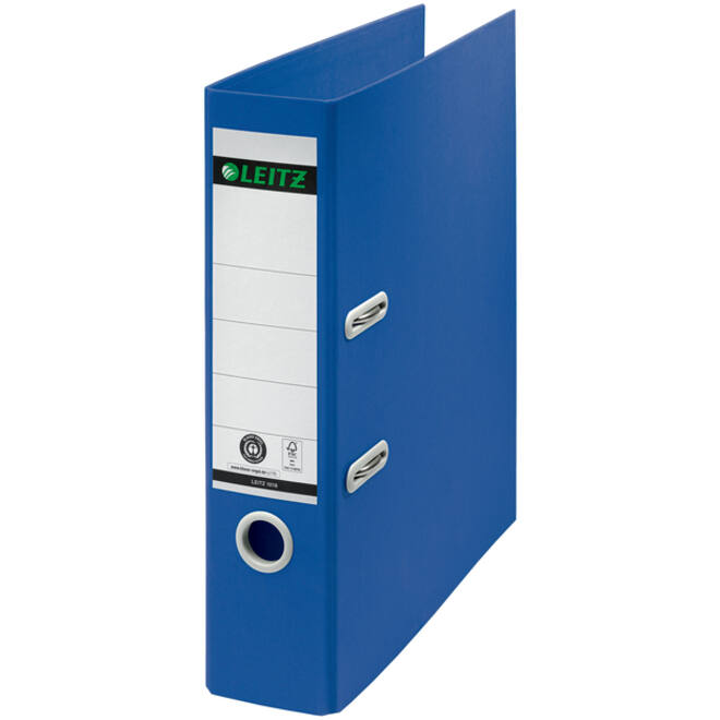 Ordner Leitz 180° Recycle 80 mm karton A4 blauw