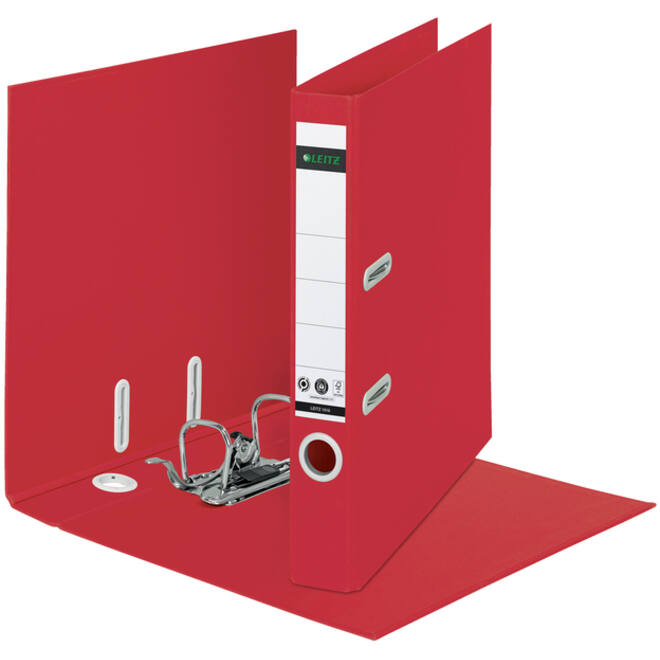 Ordner Leitz 180° Recycle 55 mm karton A4 rood