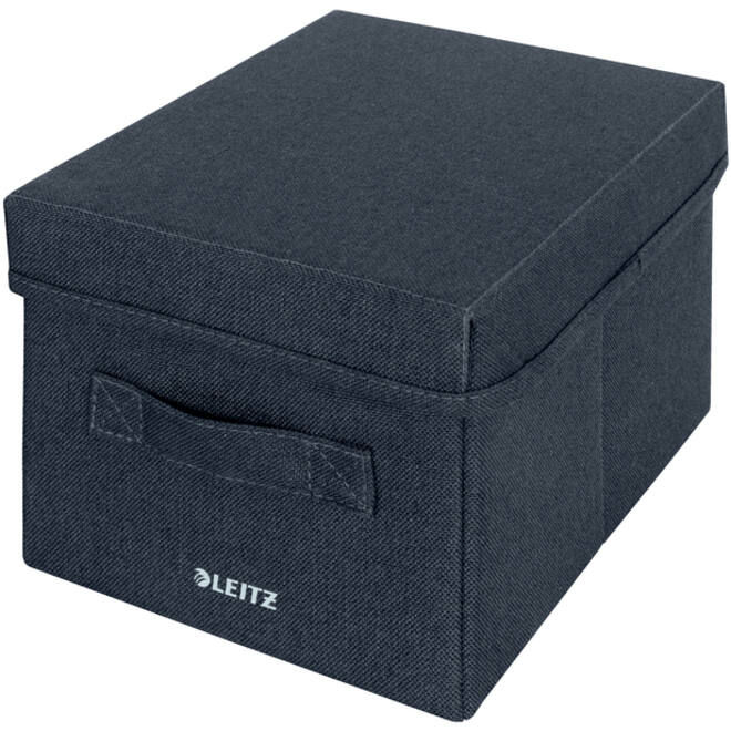 Opbergdoos Leitz gestoffeerd met deksel 190x160x285mm grijs 2 st