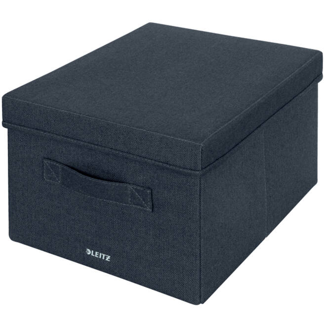 Opbergdoos Leitz gestoffeerd met deksel 285x203x380mm grijs 2 st