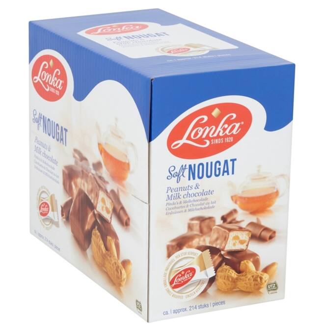 Nougat Lonka pinda melk doos 214 stuks