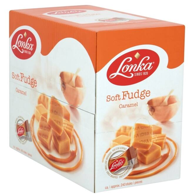 Nougat Lonka fudge caramel doos 214 stuks