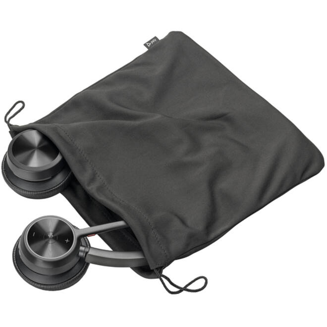 Headset HP POLY Voyager 4320-M met BT700 dongle en oplaadstatief