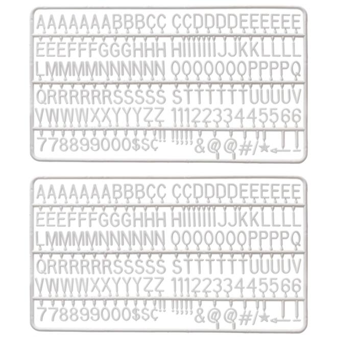 Letter set IEZZY voor letterbord 2x150 wit