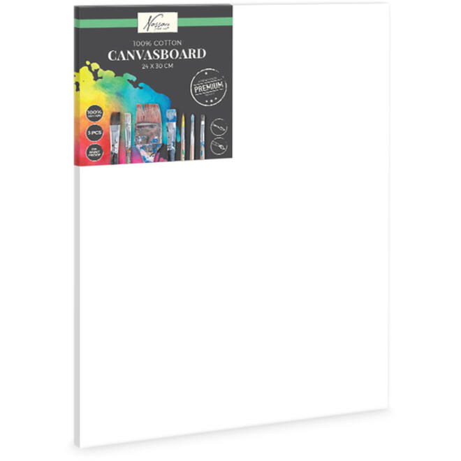 Canvasboard Nassau fine art 24x30cm 100% katoen 3 stuks