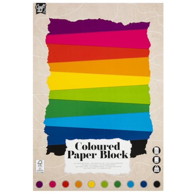 Hobbykarton CarftID 24x34cm 120-220gr 20 vel 10 kleuren