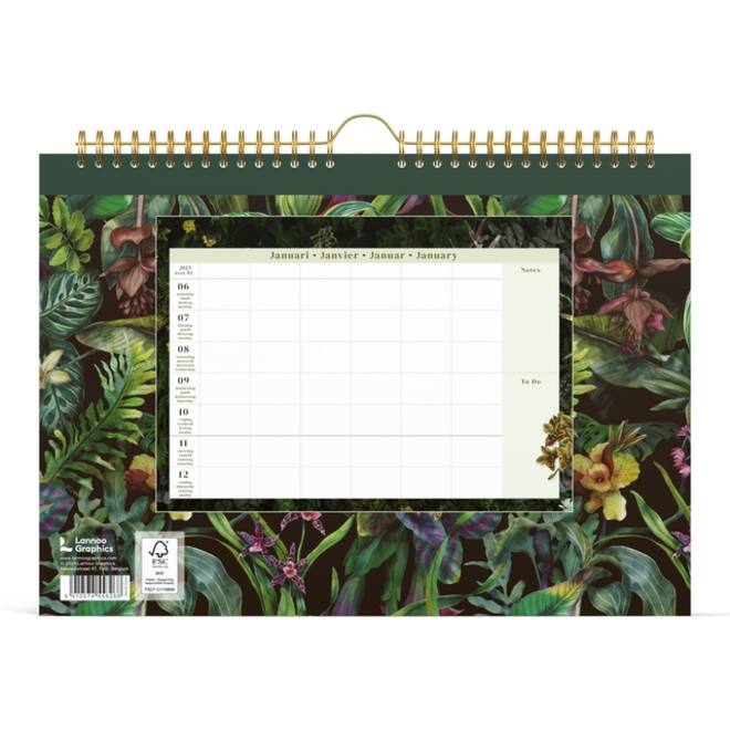 Familiekalender 2025 Lannoo 310x220 Botanic 7dagen/1pagina