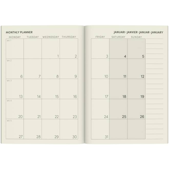 Agenda 2025 Lannoo pocket Botanic 7dagen/2pagina's
