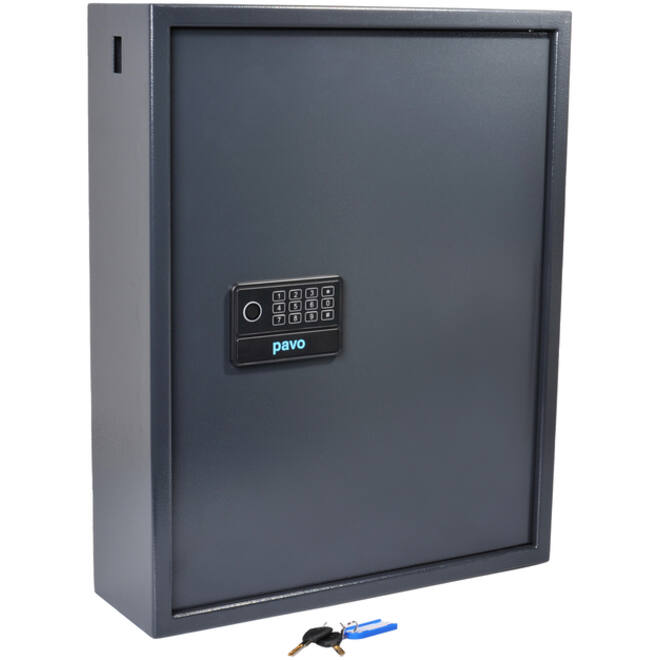 Sleutelkast Pavo high security magnetisch met fingerprintslot 100 haken 600x480x150mm