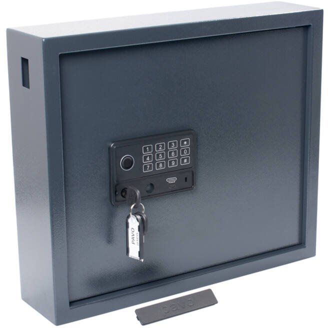 Sleutelkast Pavo high security magnetisch met fingerprintslot 20 haken 350x410x100mm