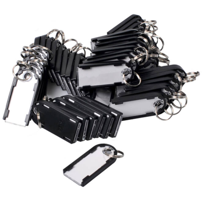 Sleutellabel Pavo magnetisch 50st zwart