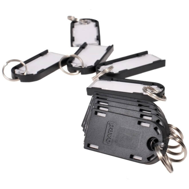 Sleutellabel Pavo magnetisch 10st zwart