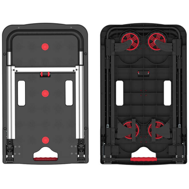 Transportkar Pavo platform trolley inklapbaar 137kg zwart